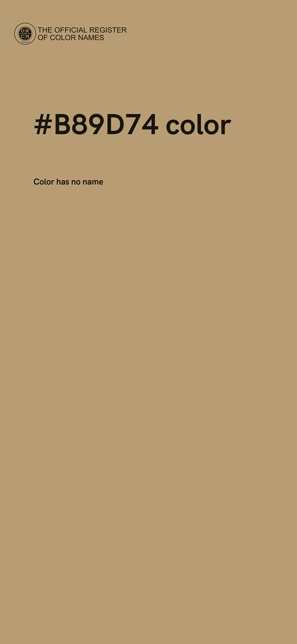 #B89D74 color image