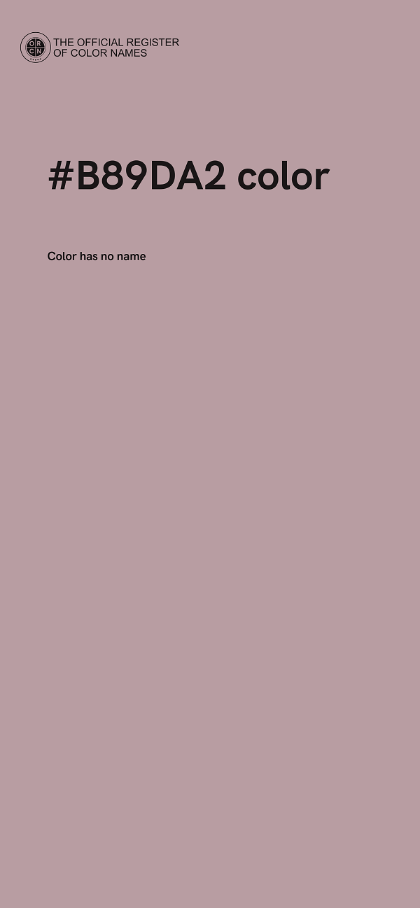 #B89DA2 color image