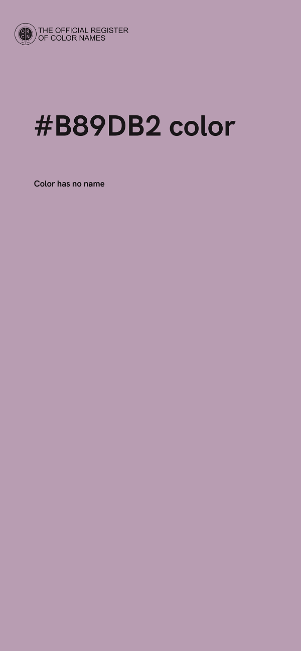 #B89DB2 color image
