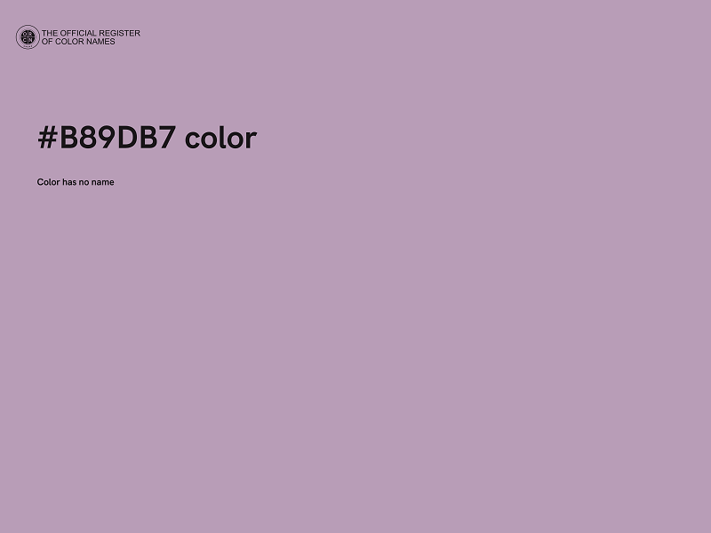 #B89DB7 color image