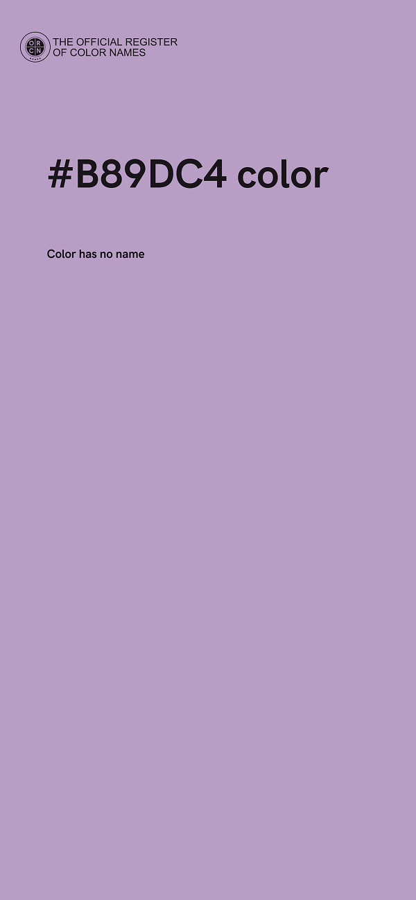 #B89DC4 color image