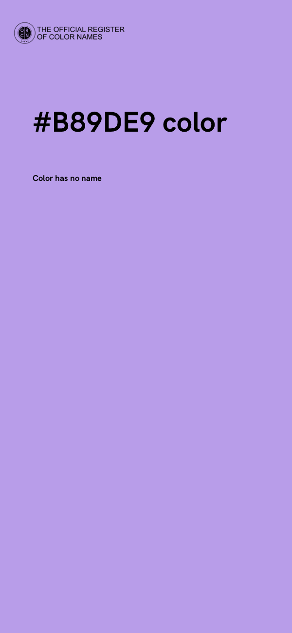 #B89DE9 color image