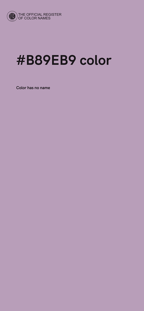 #B89EB9 color image