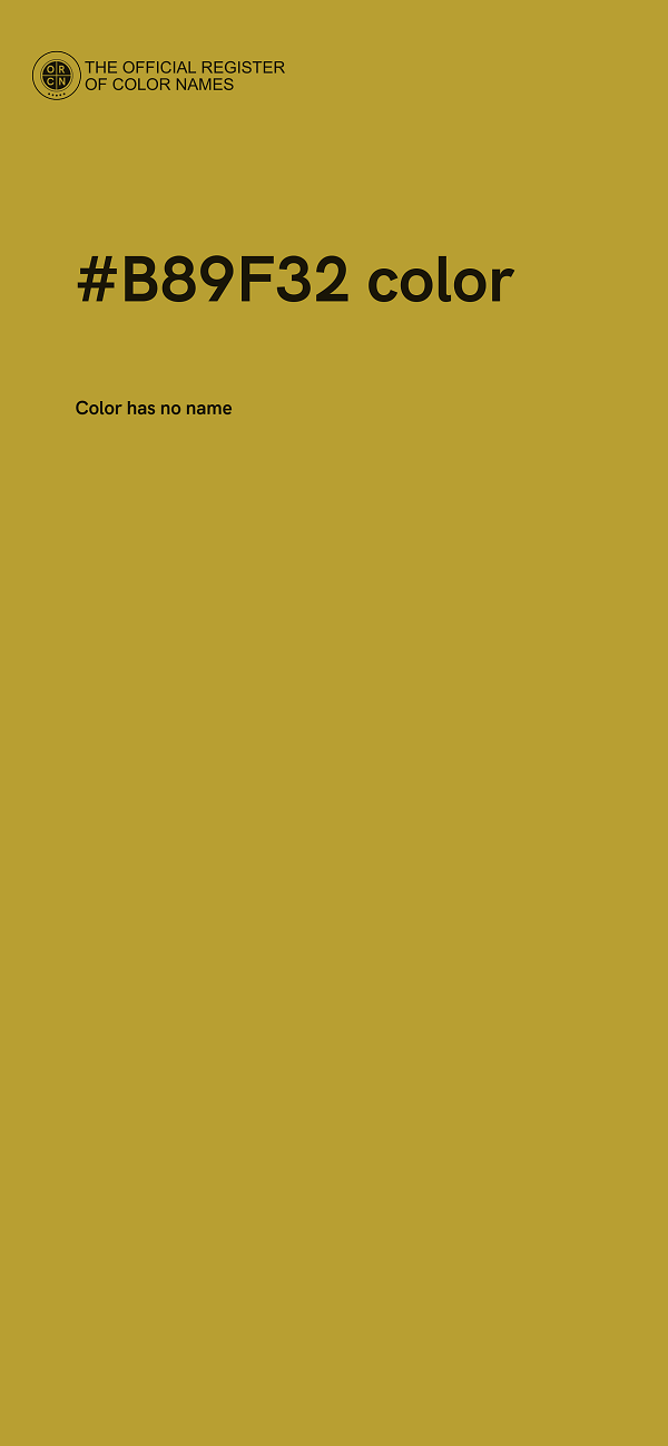 #B89F32 color image