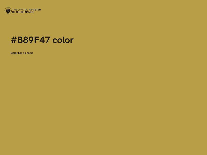 #B89F47 color image