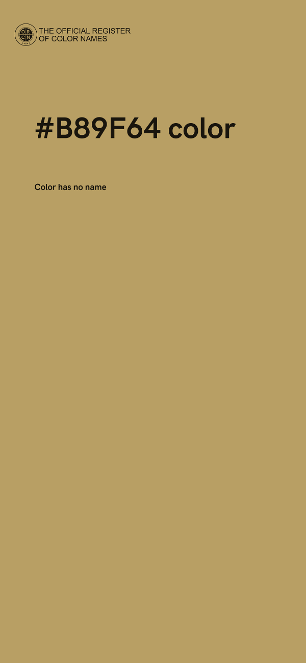 #B89F64 color image
