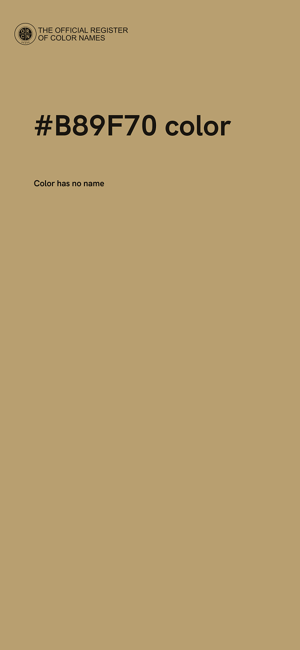 #B89F70 color image