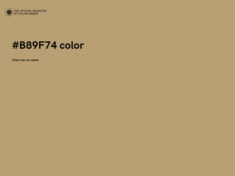 #B89F74 color image
