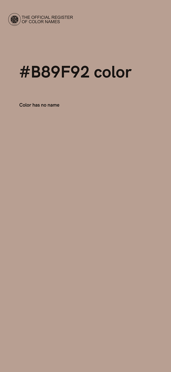 #B89F92 color image
