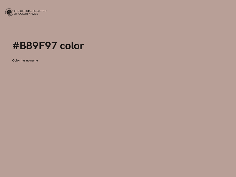 #B89F97 color image