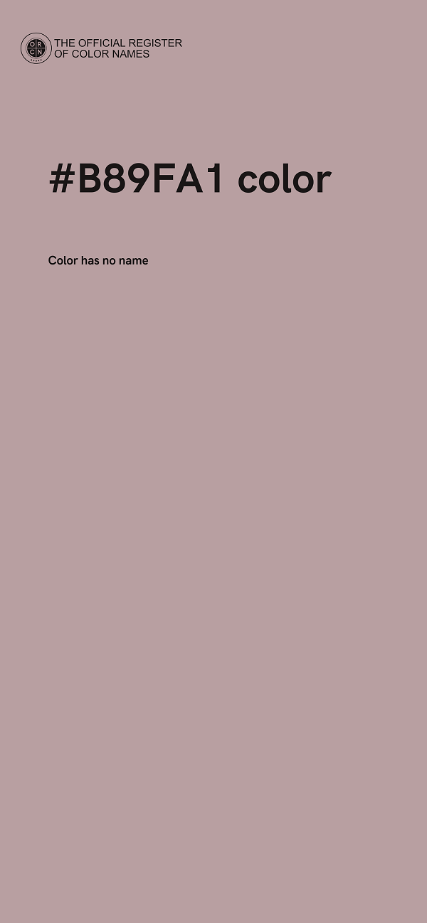 #B89FA1 color image