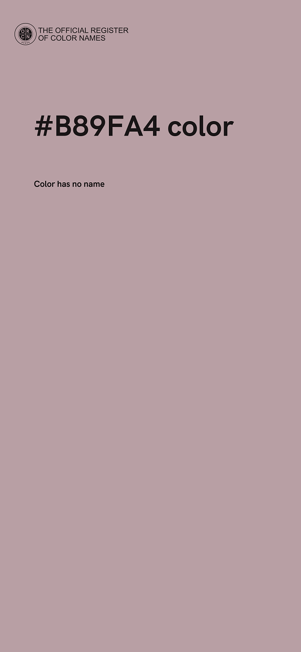 #B89FA4 color image