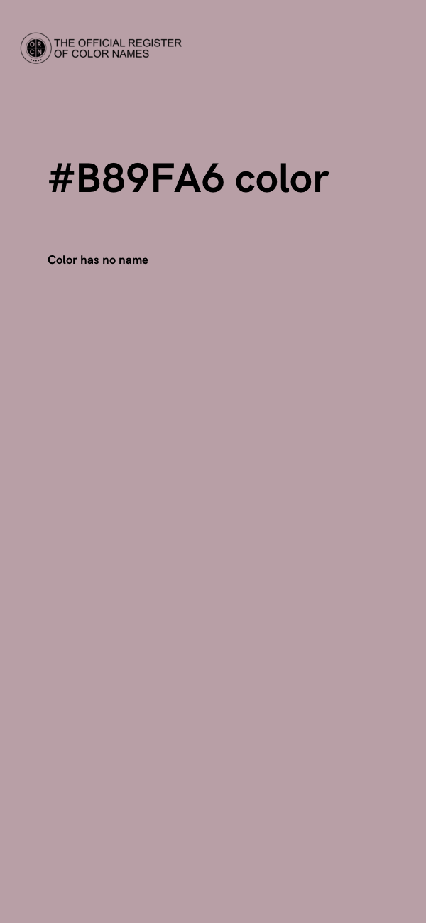 #B89FA6 color image