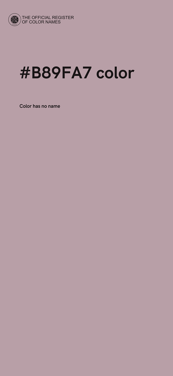 #B89FA7 color image