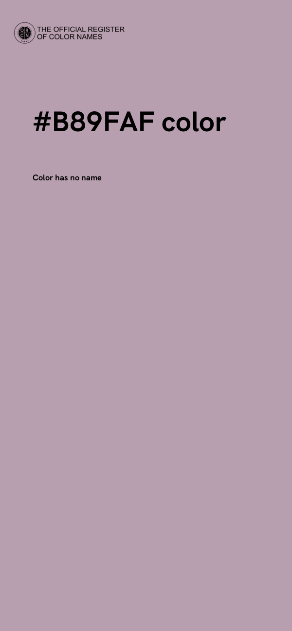 #B89FAF color image