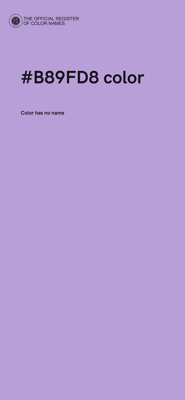 #B89FD8 color image