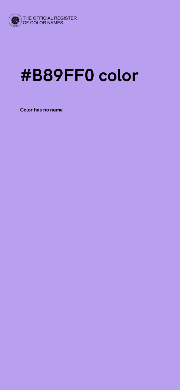#B89FF0 color image
