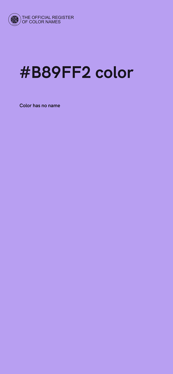 #B89FF2 color image