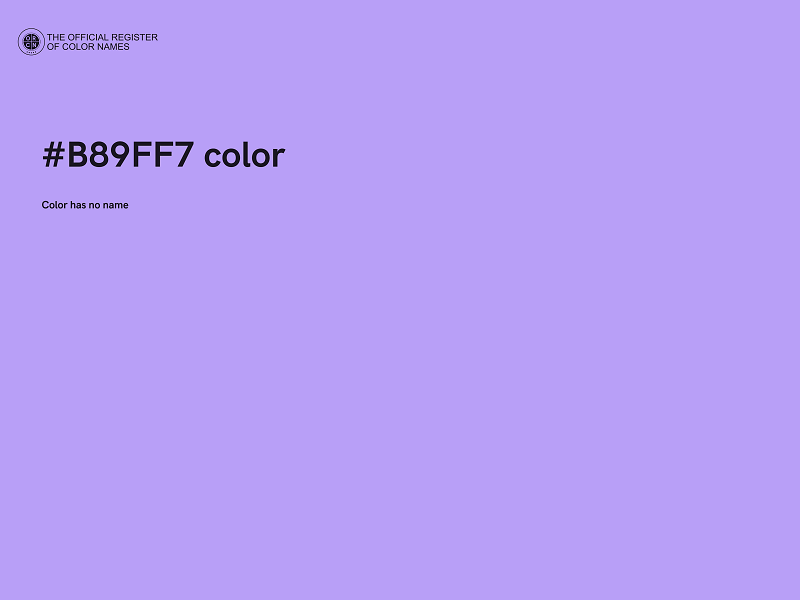 #B89FF7 color image