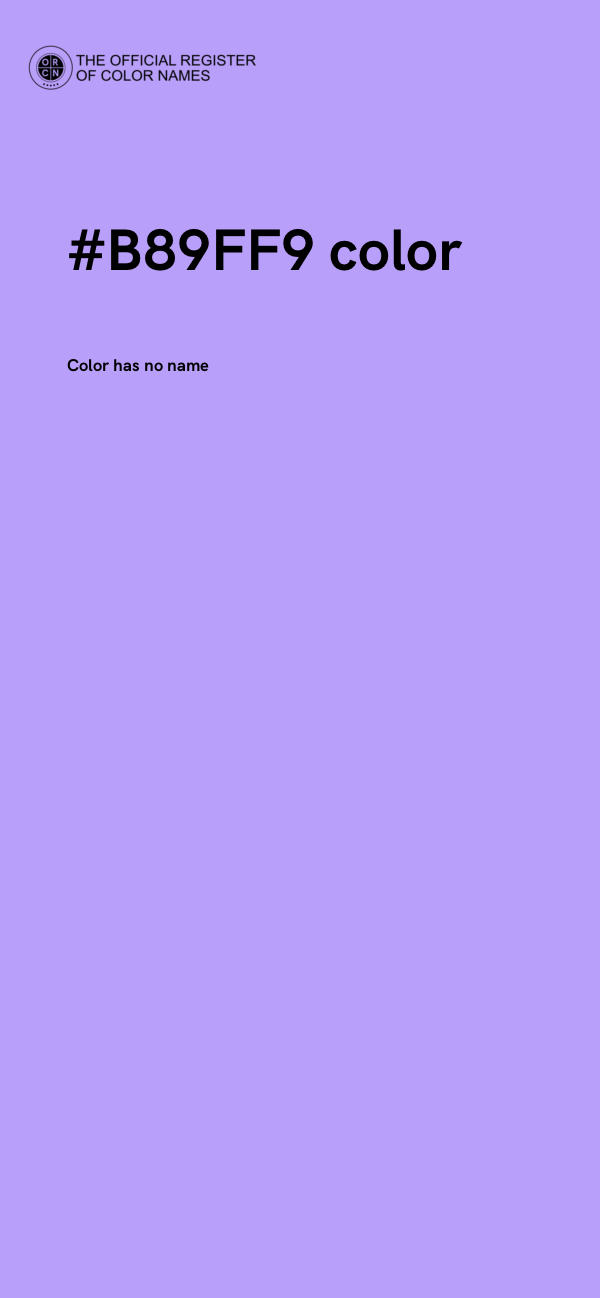 #B89FF9 color image
