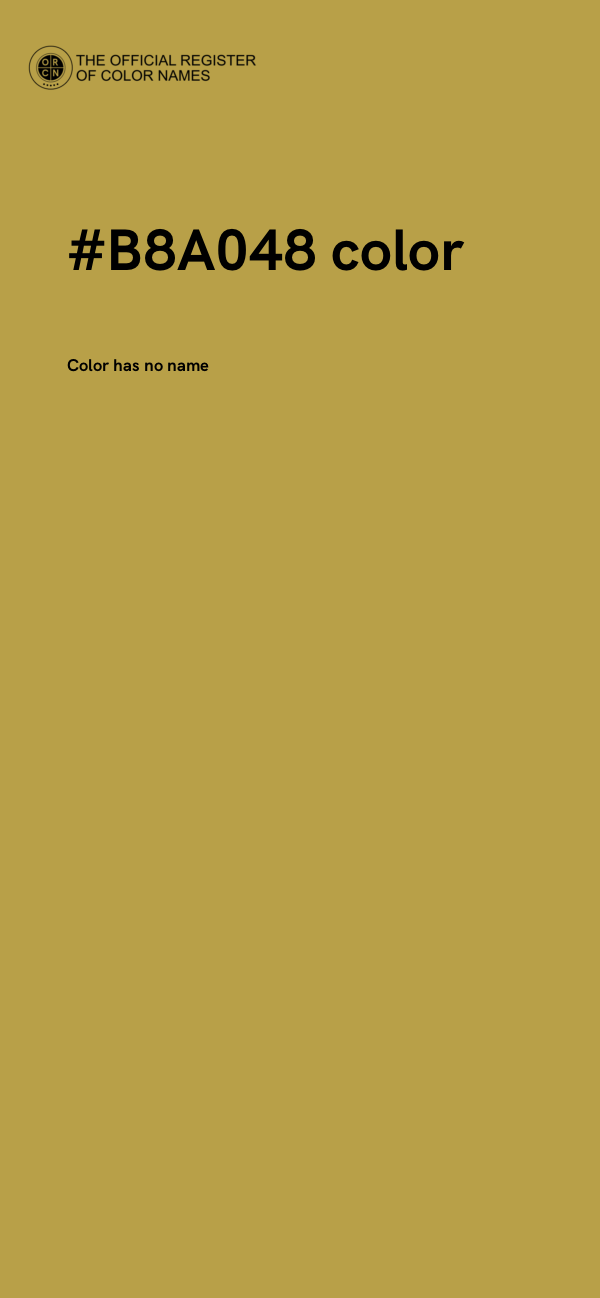 #B8A048 color image
