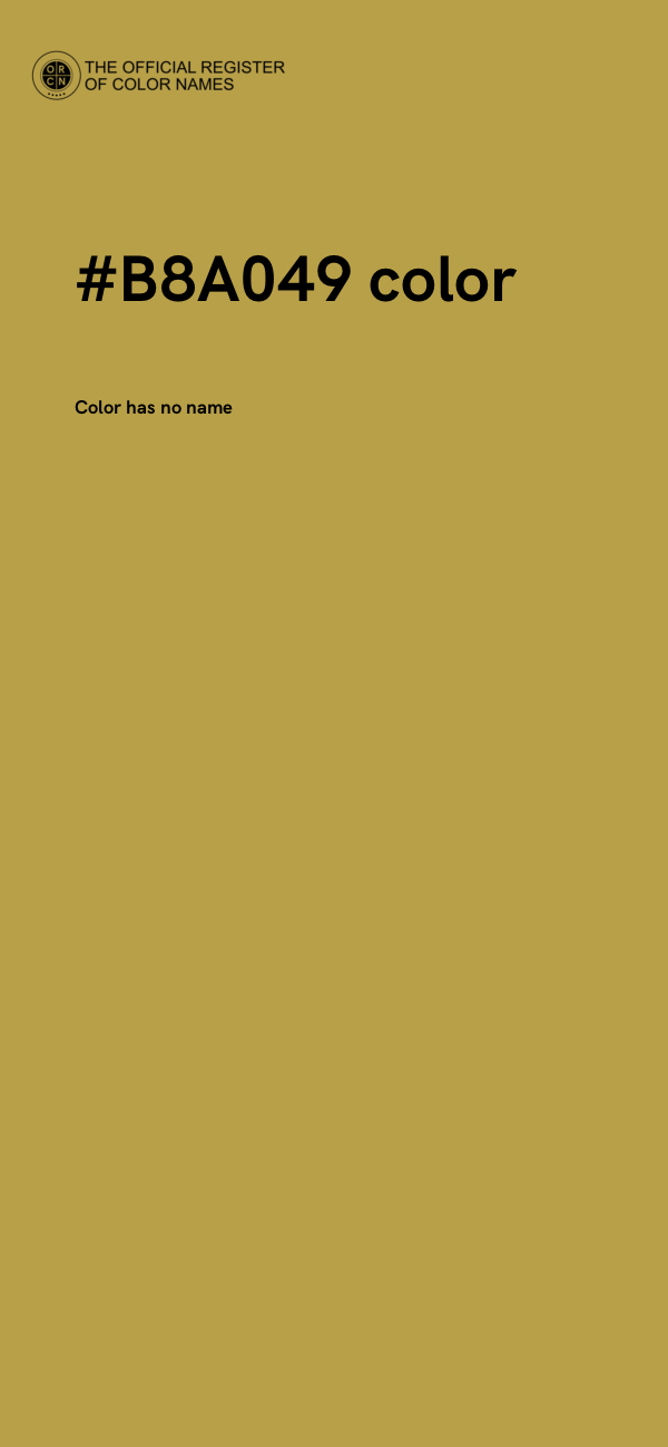 #B8A049 color image