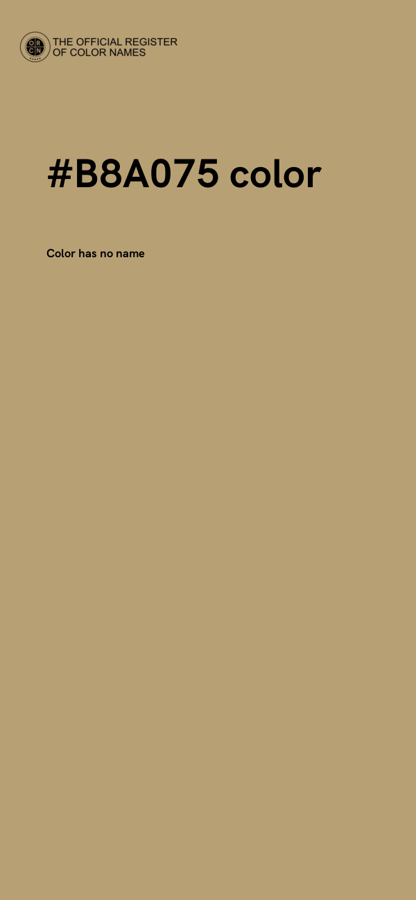 #B8A075 color image