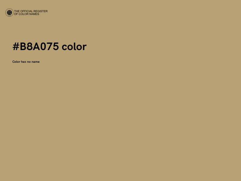 #B8A075 color image