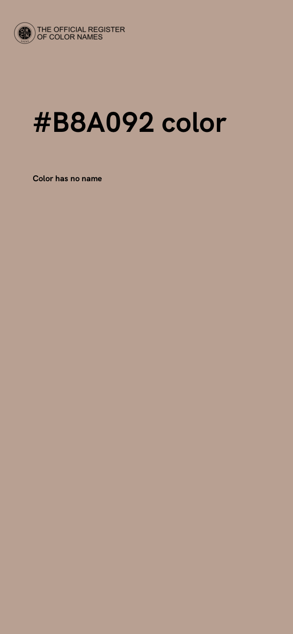 #B8A092 color image