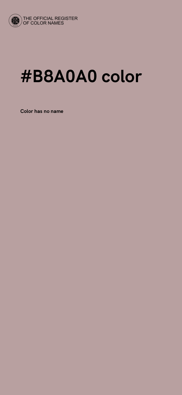 #B8A0A0 color image