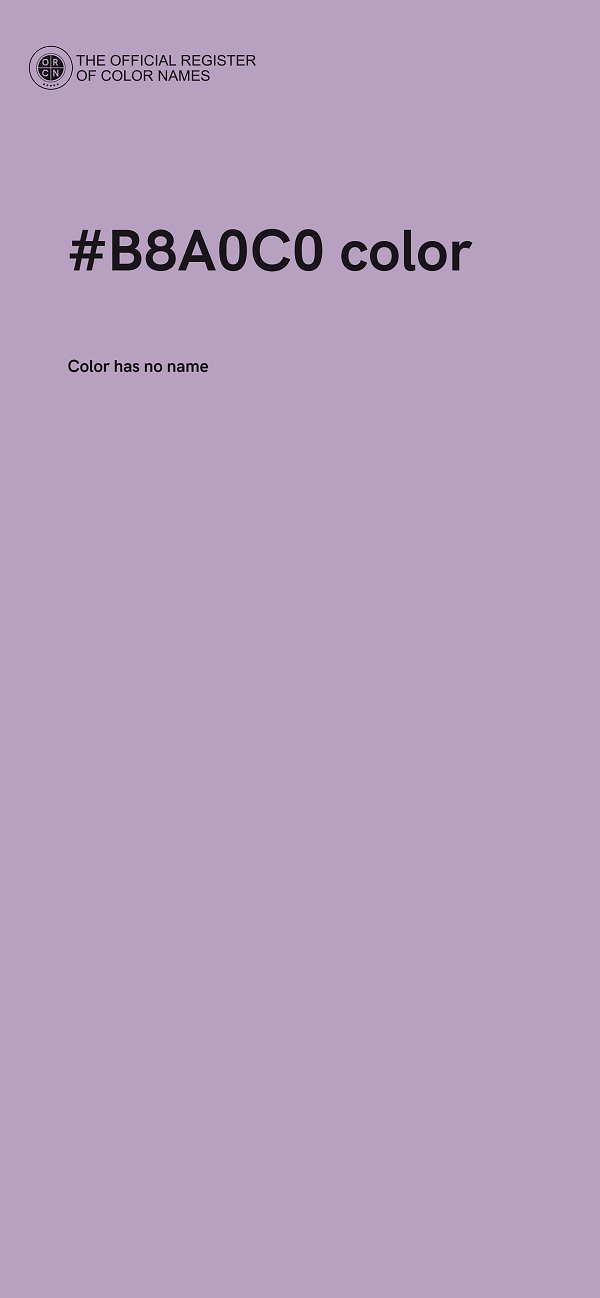#B8A0C0 color image