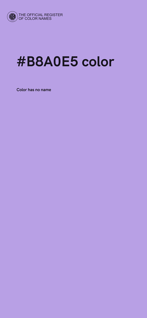 #B8A0E5 color image