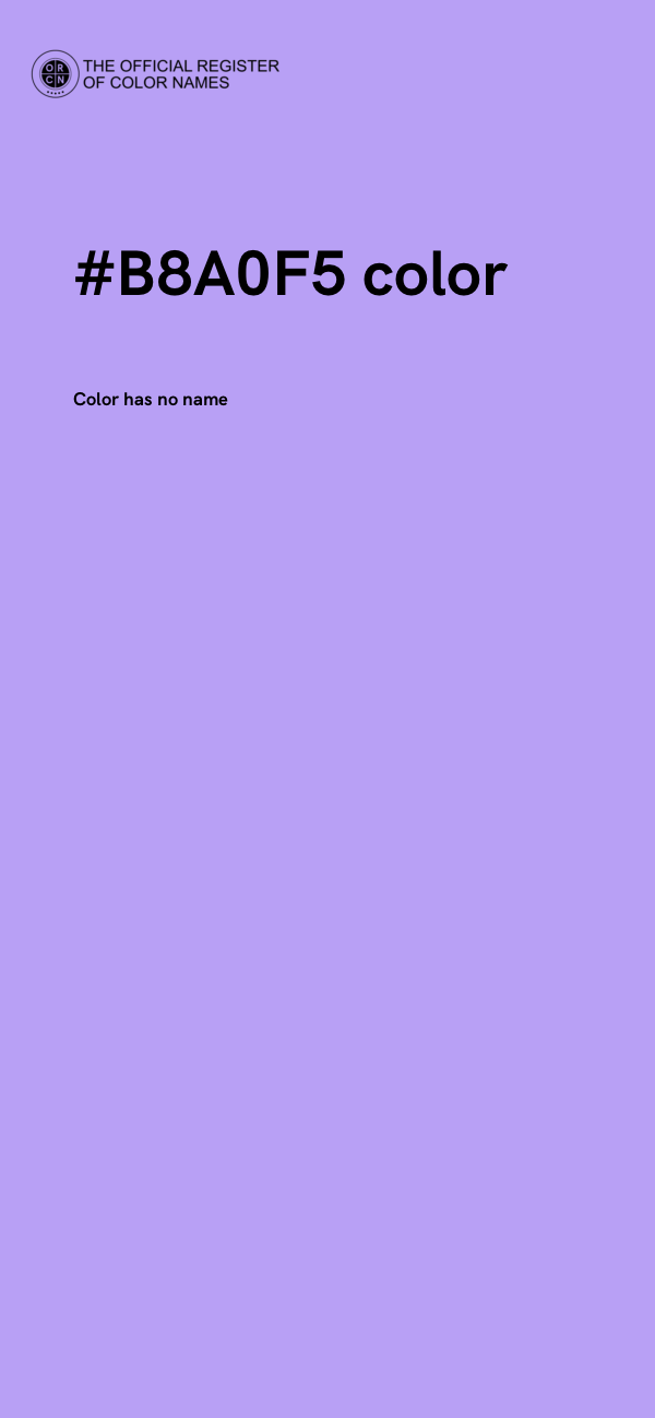 #B8A0F5 color image