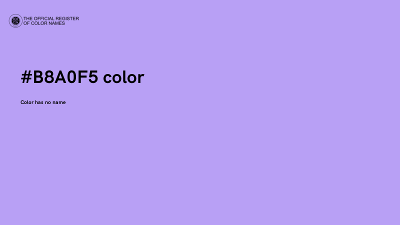 #B8A0F5 color image