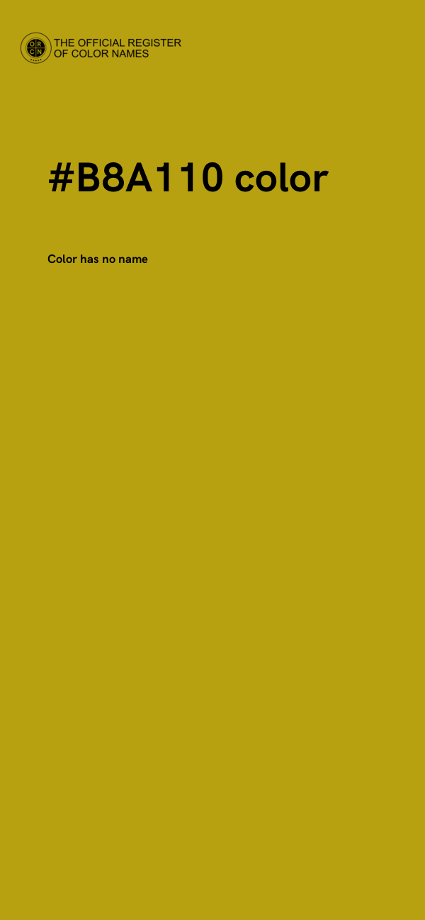 #B8A110 color image