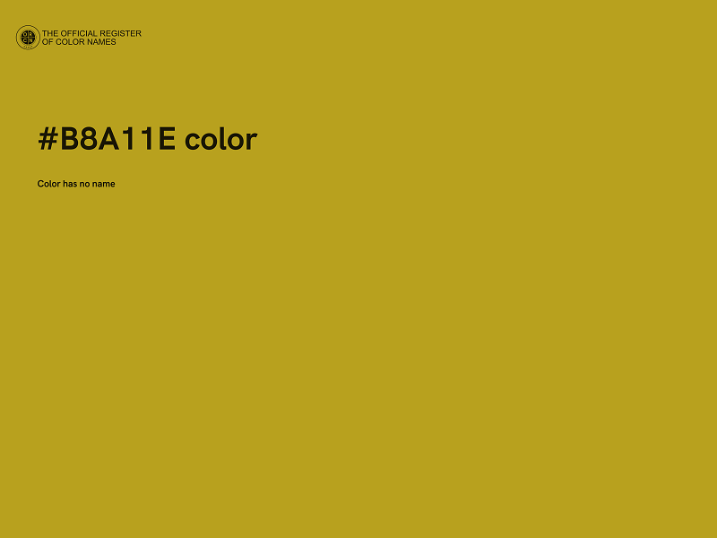 #B8A11E color image