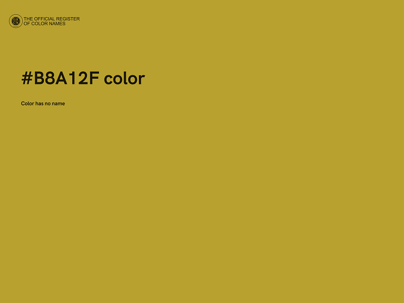 #B8A12F color image