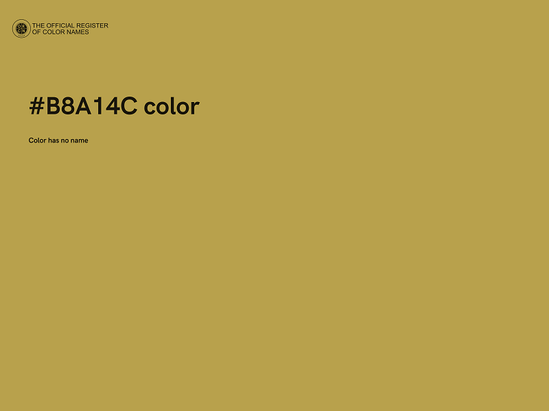 #B8A14C color image