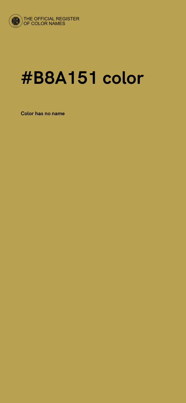 #B8A151 color image
