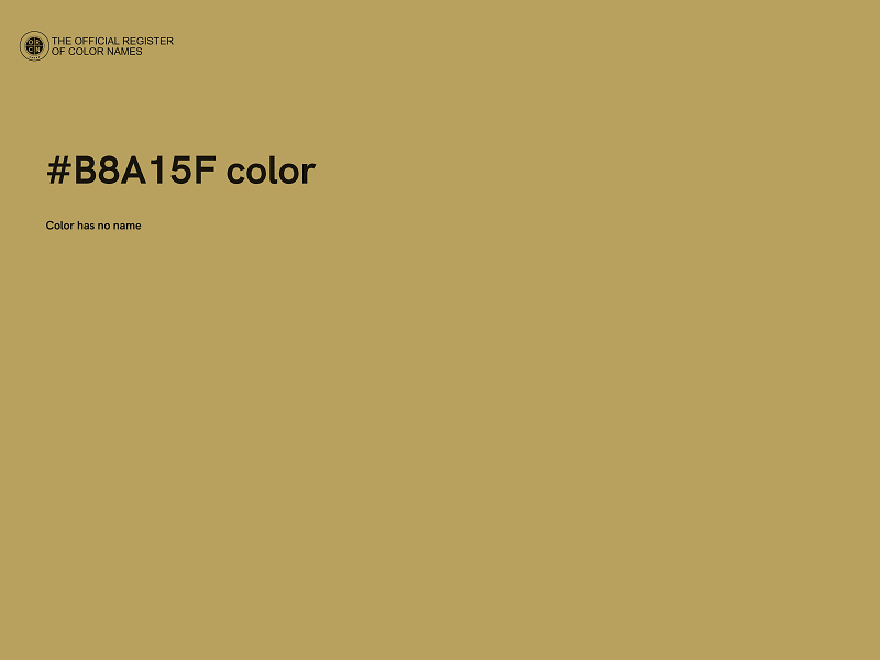 #B8A15F color image