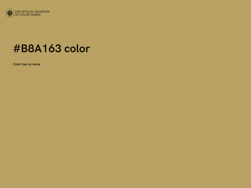 #B8A163 color image