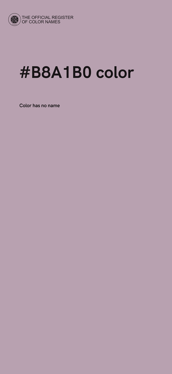 #B8A1B0 color image