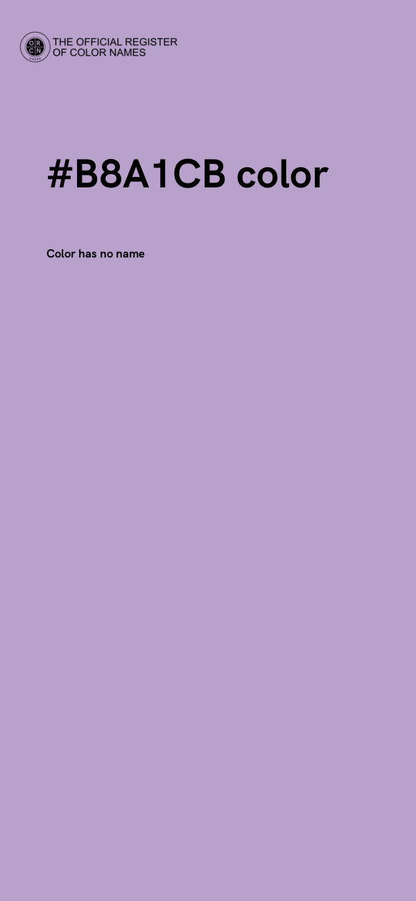 #B8A1CB color image