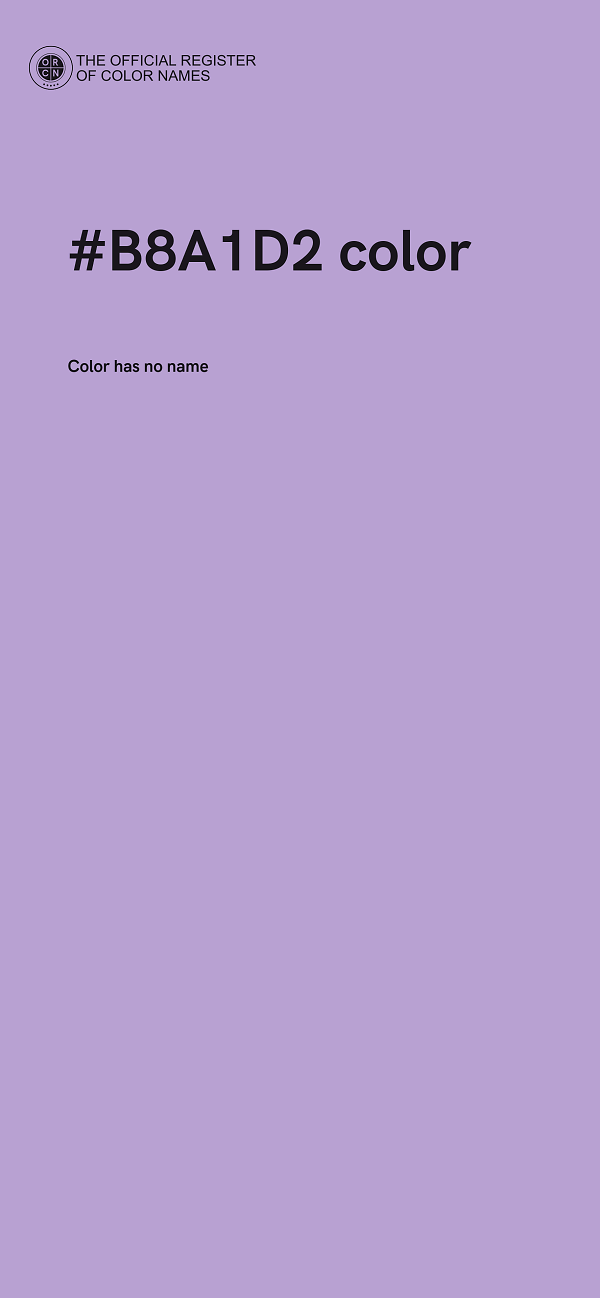 #B8A1D2 color image