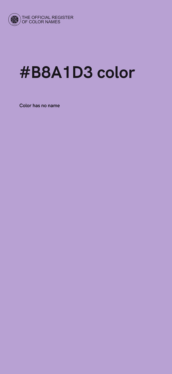 #B8A1D3 color image