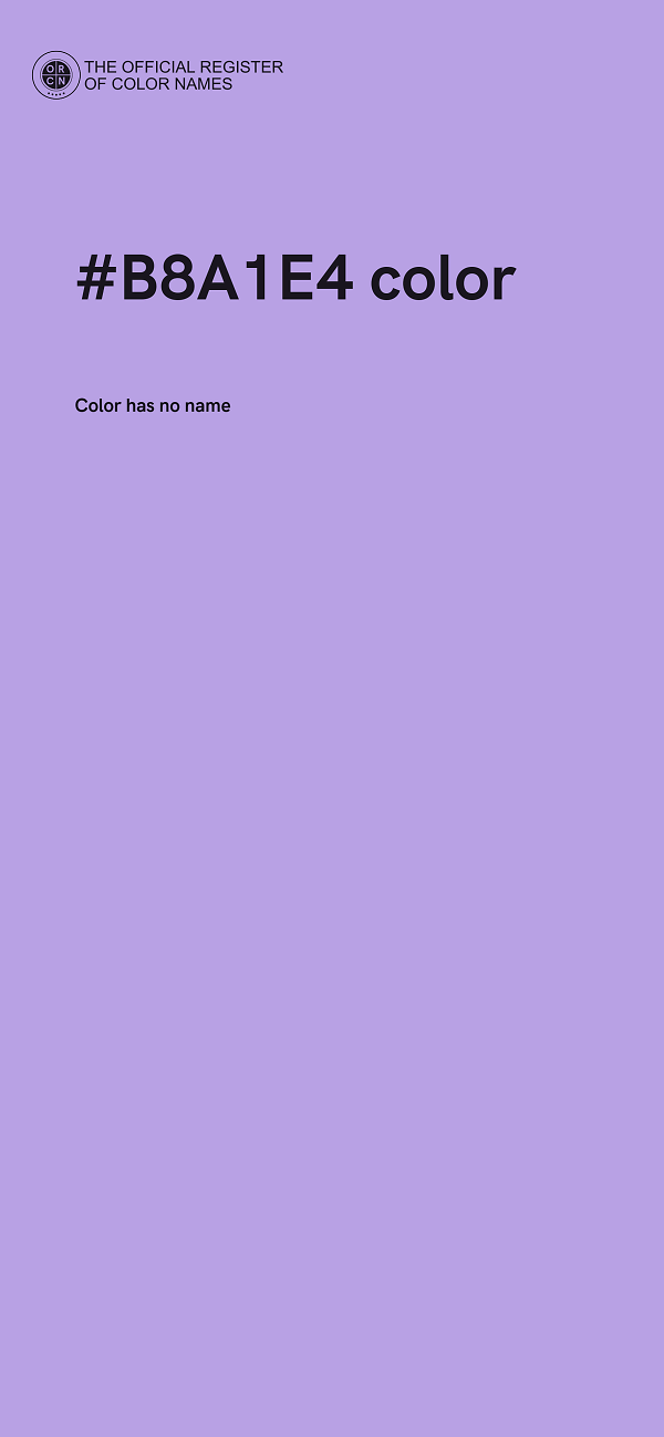 #B8A1E4 color image