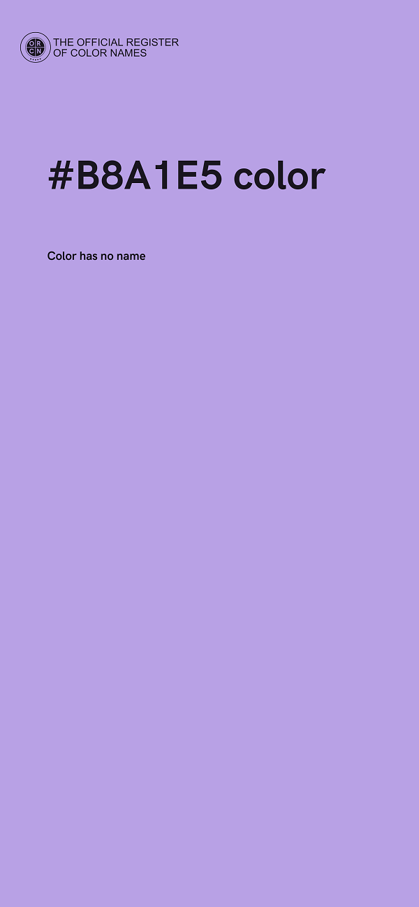 #B8A1E5 color image