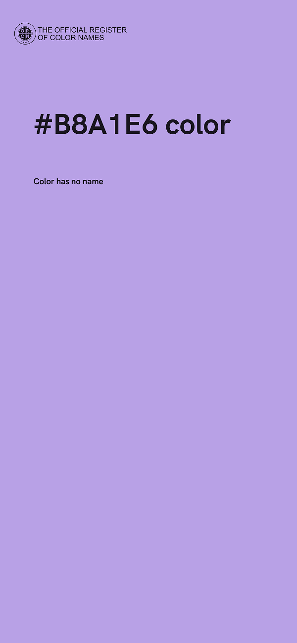 #B8A1E6 color image