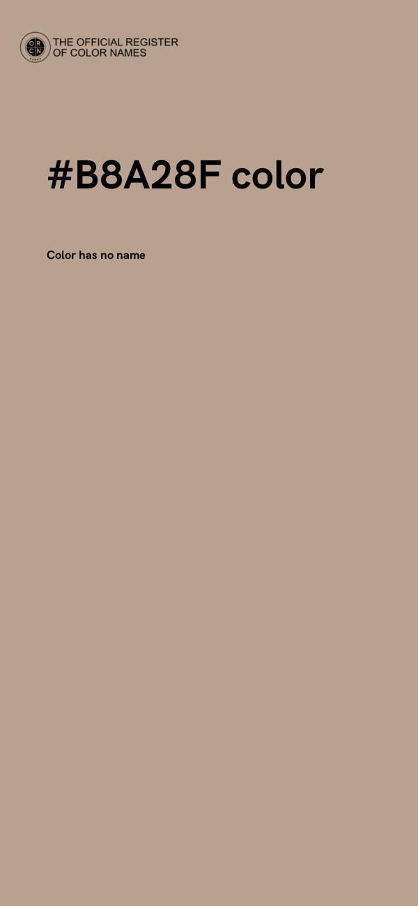 #B8A28F color image