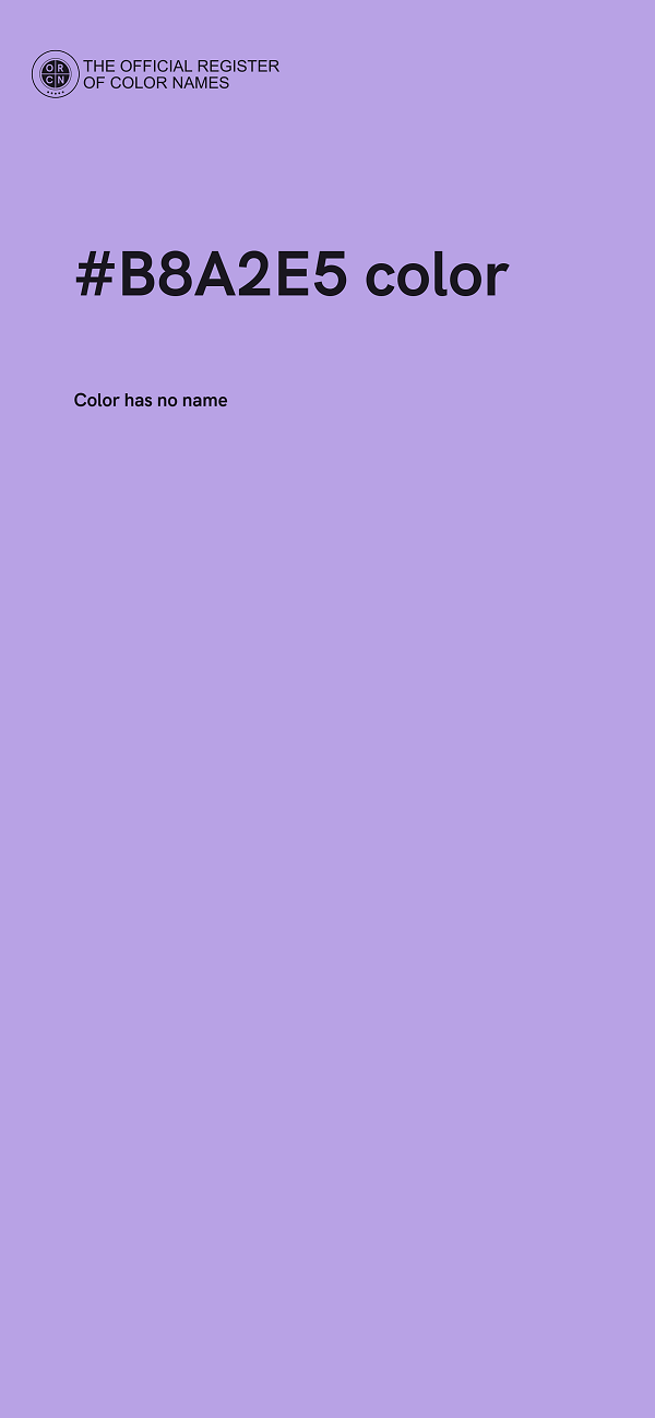 #B8A2E5 color image